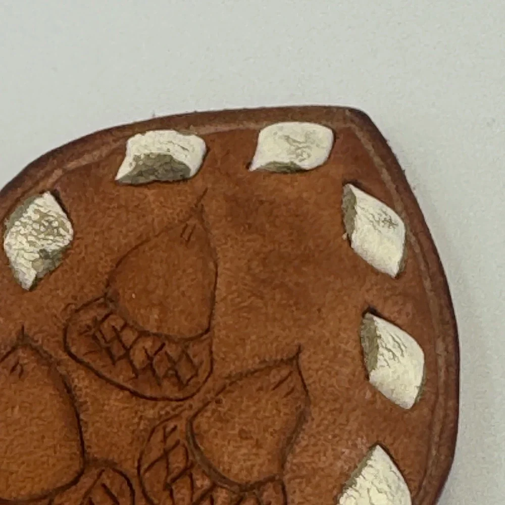 Custom Tooled Leather Belt David Personalized Buckstitch Western Tan Brown‎